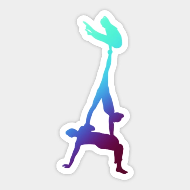 A women’s trio doing Eiffel Tower Sticker by artsyreader